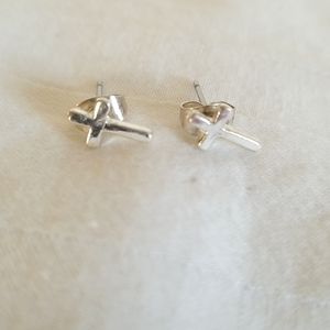 Silver Cross Stud Earrings